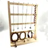 Estante de Exhibición para Llaveros Madera Maciza Gancho de Hierro Estante para Colgar Aretes Almacenamiento Aretes Estante de Cartón Aretes Estante de Joyería Puesto