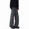 Pantalones de rayas estilo "old money" americano para hombres y mujeres, pantalones casuales de alta gama fluidos para parejas con un ambiente relajado.