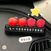 Naranja Grande, Buena Suerte - Placa de Número de Teléfono para Coche, Placa de Número de Estacionamiento Temporal Magnética, Luz Nocturna para Coche, Adorno de Decoración para Coche