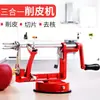 Venta al por mayor Pelador de Manzanas 3 en 1 Manual Multifuncional Pelador de Frutas Máquina Peladora Pelador de Acero Inoxidable