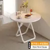 Mesa Plegable Mesa de Comedor para el Hogar Mesa de Comedor para Apartamento Pequeño Mesa Redonda Simple Puesto Mesa y Sillas Plegables