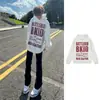 Sudadera con Capucha Estampado de Letras de Marca de Moda de Gama Alta Atractiva para Hombre Estilo Callejero Simple Oversize High Street