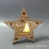 Estrela de Cinco Pontas de Madeira com Luz LED