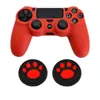 Aplicável ao Estojo de Silicone para Controle de PS4 Conjunto de Tampas de Botão Estojo Protetor para Controle de PS4 Tampa contra Poeira Vem com Tampas de Botão de Patinha de Gato