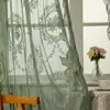 Suministro directo de fábrica de Amazon transfronterizo de cortinas visillo de encaje estilo pastoral francés para salas de estar, dormitorios, balcones y ventanales, ofreciendo tratamiento semi-opaco para ventanas