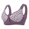 Sutiã Estampado de Novo Estilo com Fecho Frontal para Mulheres, Algodão Macio, Sutiã Ajustável Estilo Colete para Meia-Idade e Idosos, Direto da Fábrica