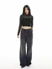 Cd Jeans com Design Retro Americano Tendência para Mulheres Primavera 2026 Calças de Perna Larga Casuais de Rua Estilosas Estilo Casal