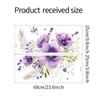 Fanxi Fun-F13 Flores Moradas Románticas y Plantas Verdes Baño Inodoro Embellecimiento del Hogar Pegatinas de Pared Decorativas Venta al por Mayor