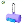 Dispensador de Bolsas de Basura para Mascotas ZY de Silicona Recogedor de Excrementos Portátil Caja de Almacenamiento para Paseo de Perros Bolsa para Baño de Perro Gato