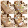Dopamina Mantel de Mesa de Vidrio Suave Pvc Impermeable y a Prueba de Aceite Mantel Anti-Escaldaduras y Resistente a Altas Temperaturas Dibujos Animados Transparente Protector de Escritorio
