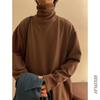 Suéter Quente Solto Camisa Base Masculina Outono e Inverno Nova Chegada Moda Masculina Estilo Coreano Adolescente Gola Média Manga Comprida Interna