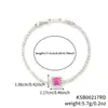 Pulsera de Gipsófila con Diamante Cuadrado Producto Nuevo Transfronterizo Chapado en Oro de 18 Quilates Pulsera de Moda Popular Elegante para Dama Joyería al por Mayor