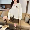Sudadera Delgada Casual de Corte Ajustado para Mujeres Menudas, Ropa de Primavera y Otoño, Corte Holgado, Top de Moda Adelgazante de Manga Larga con Diseño Floral 3D