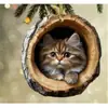 Adornos de Árbol de Acrílico Nuevos Transfronterizos para Animales Colgantes de Árbol de Navidad Impresión Plana de Mapache Decoraciones Colgantes