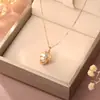 Colar de Pinha Antiga Escovada Tendência no Tiktok, Luxo Leve, Alto Padrão, Requintado, Moderno, Elegante, Corrente de Clavícula Versátil