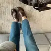Mocasines de mujer de cuero estilo británico vintage con suela gruesa, modelo nuevo 2026, zapatos slip-on de tacón grueso
