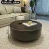 Mesa de centro combinada de tablero de roca minimalista para apartamento pequeño, simple, moderna, de lujo ligero, redonda de alta gama, sala de estar, hogar, negro, popular en internet