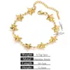 Pulseira Geométrica de Círculo em Aço Inoxidável de Luxo Leve para Mulheres, Pulseira Bracelet de Concha Cruzada Estilo Cool Brilhante Oca