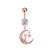E-commerce transfronterizo nuevo piercing de ombligo de circón, perforación corporal, aceite para limpiar, anillo de ombligo, joyería para piercing, venta al por mayor en línea
