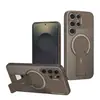Funda para Teléfono Móvil con Soporte Anticaída de Fibra de Carbono de Fábrica Adecuada para Samsung Samsung S25 Ultra Funda Protectora Magnética