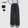 Pantalones Casuales de Terciopelo Grueso de Invierno Xiao Feite 2026 Pantalones Rectos Cálidos para Niños Pantalones a Cuadros para Niños Grandes JMcKd67425