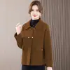 Looks de mãe estilosos para outono e inverno transfronteiriços, novo estilo chinês chique e casual, que rejuvenescem, versáteis e plus size, para usar por cima