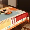 Mantel de Estilo Americano de Lujo Ligero, Impermeable, Resistente al Aceite, Resistente al Calor, Lavable, Tela de Estilo Étnico, Cubierta de Mesa de Café de Gama Alta