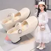 Zapatos de Cuero para Niñas 2026 Punta Redonda Estilo Princesa de Satén Zapatos Romanos Franceses de Hada Zapatos Mary Jane Versátiles para Niñas Celebridad de Internet