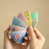 Juego de Tazas Cónicas de Té Esmaltadas de Colores, Juego de Té de Cerámica Kung Fu, Taza de Degustación, Caja de Regalo para Uso en Casa, Tazón de Té de Taza Única
