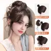 Peluca Elegante de Moño para Dama, Goma para el Cabello para Mujeres con Corona Alta y Flor de Barba de Dragón, Herramienta para Moño de Peinado, Nuevo Estilo Chino, Moño de Peluca