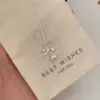 Collar de Plata de Ley S925 con Lazo y Perla para Mujer, Estilo Hada Dulce, Exquisito y Moderno, Cadena para Clavícula Versátil de Diseño Único