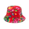 2025 Otoño e Invierno Nuevas Flores Floreciendo Riqueza Estampado de Peonía del Noreste Sombrero de Cuenca Relleno Sombrero de Pescador Flor de Imitación de Piel de Conejo para Mujer