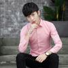 Camisa de manga larga para hombre, versión coreana delgada, nueva base, camisa de tendencia de talla grande, camisa elegante, ropa de una generación de cabello