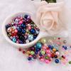 3-8mm Furo Cor Moinho de Água Destaque Pérola Perfurada ABS Imitação Pérola Miçanga DIY Acessórios de Joalheria