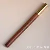 Pluma estilográfica de caoba, ébano, palisandro, pluma de artesanía de diseño simple y liso, bolígrafo de gel, regalo para estudiante, caja de regalo pequeña