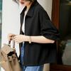 Chaqueta Ligera Elegante de Triacetato de Gama Alta Top Corto Casual de Solapa Ajustado Moda Femenina Otoño 2026 Nuevo