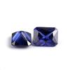 Safira sintética retangular carro flor chanfro 34 # azul corindo pedra nua chanfro retangular em forma de corindo azul artificial atacado