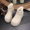 Nuevas Botas de Nieve Casuales Estilo Retro Otoño e Invierno 2025 para Mujer, Versátiles Botines Cortos Estilo Británico de Suela Gruesa que Aumentan la Altura y Adelgazan