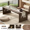 Mesa Pequeña Plegable para Ventanas de Mirador, Mesa Tatami para el Hogar, Mesa de Té de Madera No Maciza, Mesa de Té Estilo Chino, Mesa de Comedor para Repisa de Ventana