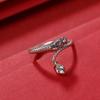 Anillo de zodiaco Dragón Yilu de plata S990 vintage desgastado súper vendido personalidad cola de dragón Anillo abierto de plata