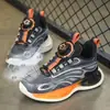 Zapatos deportivos para niños zapatos de niño de cuero otoño e invierno nuevos zapatos de malla zapatillas de correr para niños ligeros resistentes al desgaste botón zapatos casuales