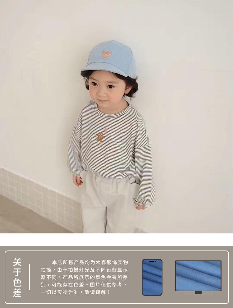 2020秋新款男女童全棉条纹卡通长袖T恤X3002_12.j