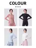 Ropa de Yoga para Mujer Chaqueta Deportiva de Cuello Alto Adelgazante Tacto Nude Transpirable Escote Anti-Fricción Fina y Duradera de Una Pieza Ceñida a la Cintura