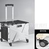 Caixa de Armazenamento Dobrável para Camping ao Ar Livre com Rodas, Caixa de Compras Trolley, Caixa de Armazenamento de Lanches e Ferramentas para Piquenique