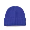 Chapéu de Tricô Liso Quente para Outono e Inverno Estilo Coreano Moda Simples para Exterior Chapéu Cúpula à Prova de Vento Chapéu de Tricô Plano para Frio Venda por Atacado