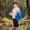 Jaqueta Impermeável Estilo Primavera e Outono para Meninos 2026 Novo Top de Outono para Bebês e Crianças Pequenas Roupa de Outono para Meninos Esportiva Tendência