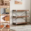 Prateleira multicamadas de piso, estante de armazenamento em aço e madeira estilo japonês para sala de estar, estante de livros, estante de exposição, estante de armazenamento para cozinha e varanda