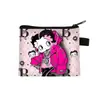Bolsa de monedas de dibujos animados Miss Betty Estampado LOVE Cierre de cremallera Almacenamiento Bolsa pequeña Portátil para niñas Llavero para monedas Venta al por mayor