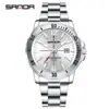 Sanda Comércio Exterior Relógio Novo Simples Moda Mostrador Grande Relógio Masculino Luminoso À Prova D'água Pulseira Calendário Relógio de Quartzo