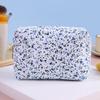 Bolsa de Maquiagem Floral Pequena Fresca Popular Oitogonal Personalizada Grande Capacidade para Viagem Armazenamento de Produtos para Cuidados com a Pele Bolsa de Higiene Pessoal Multifuncional